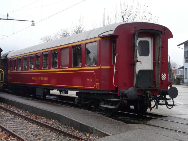 OeBB - Salonwagen As 413 im Bahnhof von Oensingen am 30.12.2007