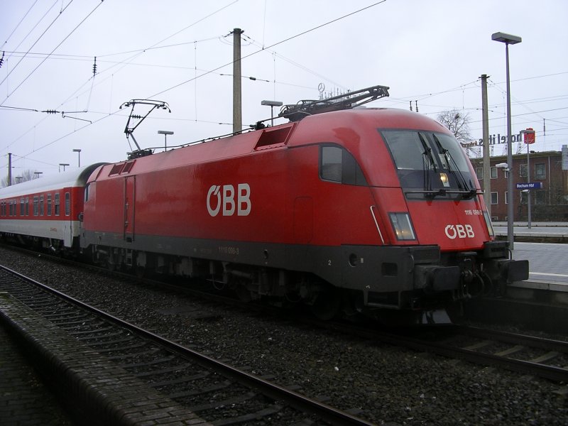 BB Taurus 1116 098-3 in Bochum Hbf.(20.01.2008)