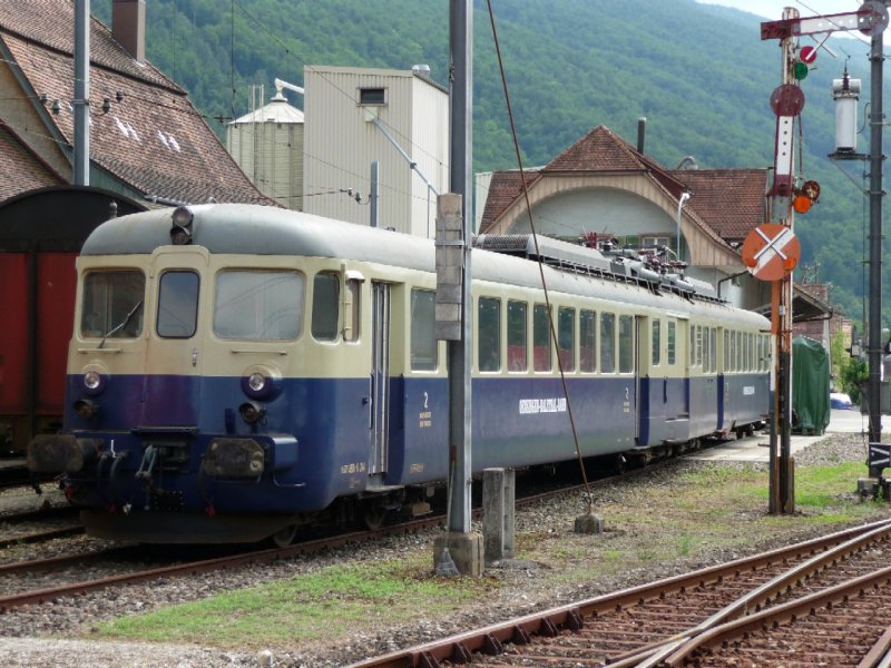 OeBB - Triebwagen ABDe 4/8 244 ( ex BLS ) abgestellt in Oensingen am 02.08.2008