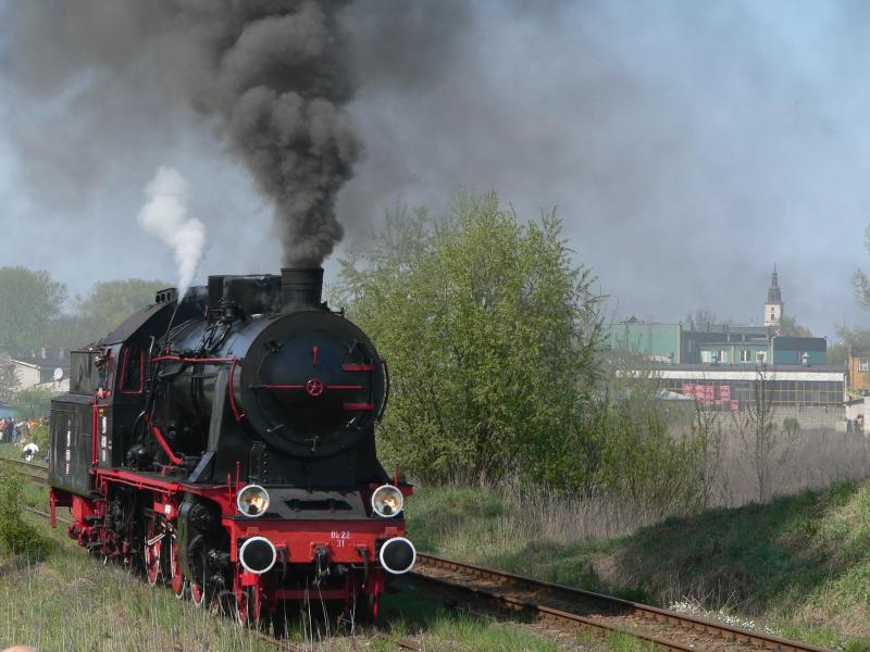 Ok 22 31 auf der Dampflokparade am 30.4.2005 in Wolsztyn.