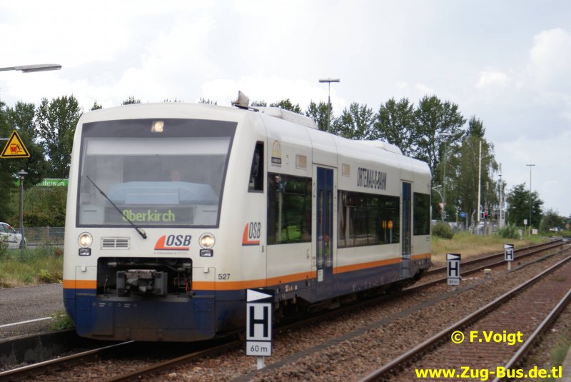 OSB VT 527 bei der einfahrt in Oberkich / Baden .