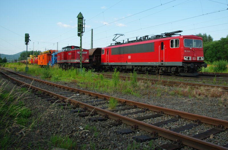 Ostalgie in Eschwege WEST ;) 155 112-6 meets Adam 12 (BR 202). 24.06.2009.