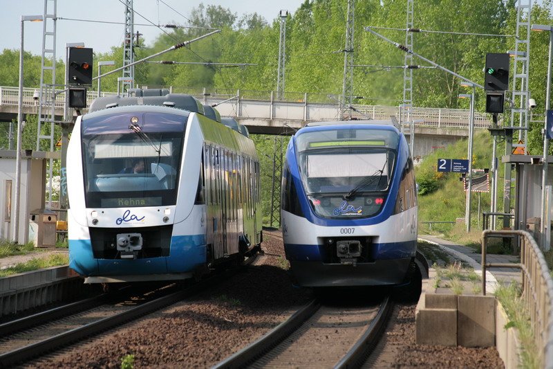Ostseelandverkehr kreuzt hier in Schwerin-Grries. 15.05.2008