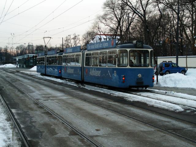 P-Wagen 3037 am 01.03.05 auf der Linie 21.