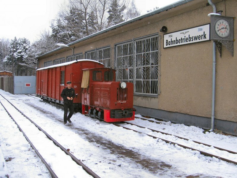 Parkeisenbahn Berlin, Station Bahnbetriebswerk im Winter 2006