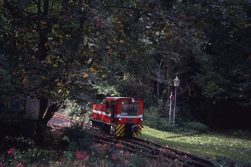 Parkeisenbahn Bernburg, beim Umsetzen an der Station Rosenhag.(06.10.2007)