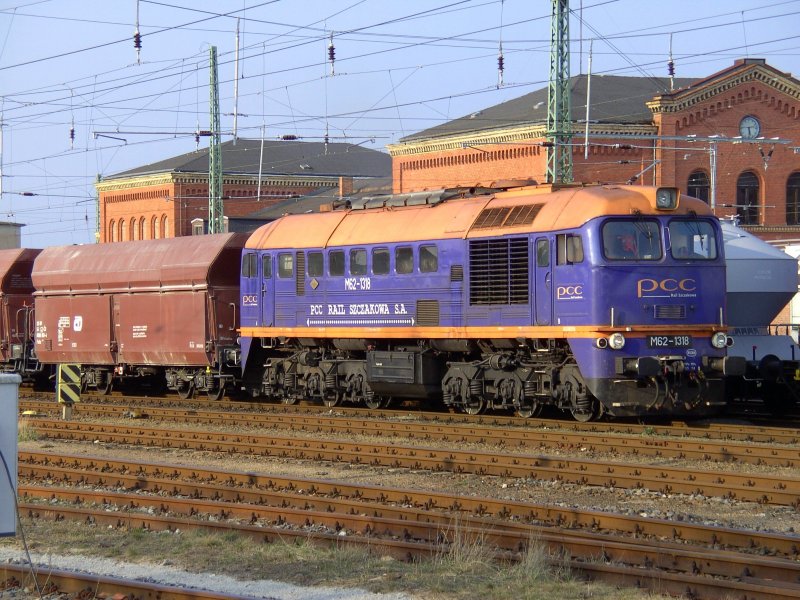 PCC M62 1318 am 01.04.2008 im Bahnhof Guben