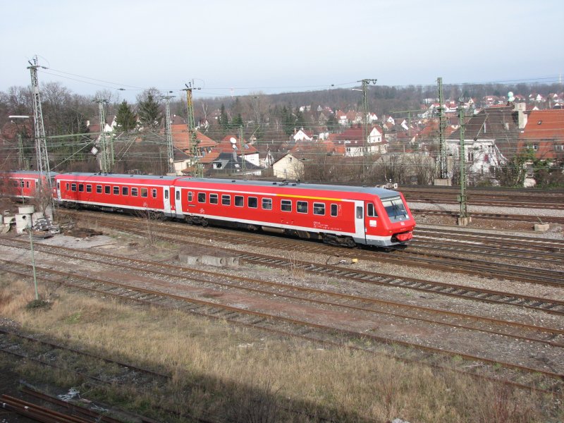  Pendelbox -berfhrungsfahrt im Bahnhof Ludwigsburg.