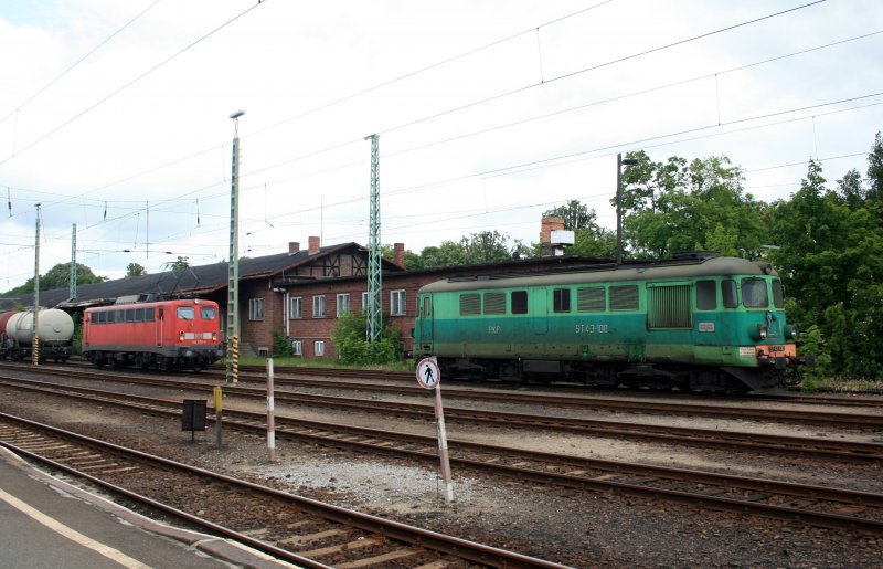 PKP Cargo ST 43 100 im DB Bahnhof Guben, 04.06.09