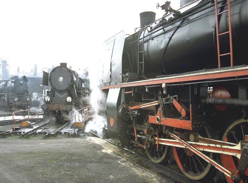 PKP Dampflok Impressionen aus Wolsztyn(Wollstein) im Mrz 1991 (Archiv P.Walter)