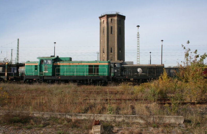 PKP SM42-1152 und CTL SM42-2570 am 05.10.2008 im DB Bahnhof Guben