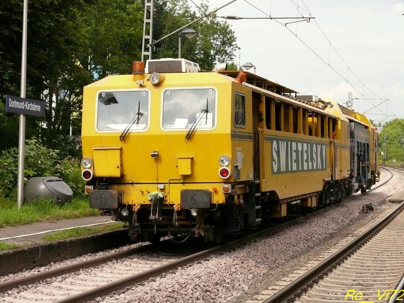 Plasser & Theurer Stopfmaschine Unimat 09-32 4S Dynamic der Swietelsky Bauges. mbh in Dortmund-Kirchderne. 13.07.2008.