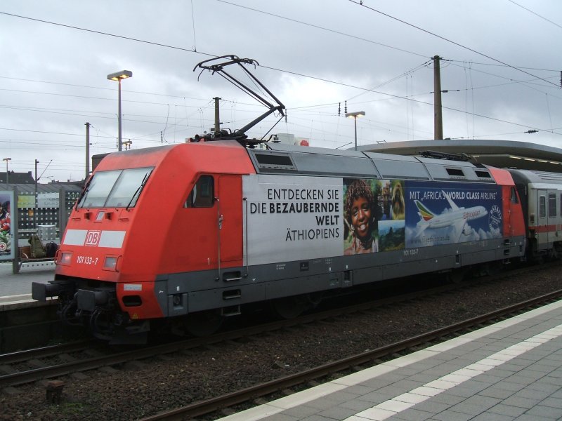 Portrait der  BR 101 133-7  AFRIKA`S WORLD CLASS Airline .(06.12.2007)