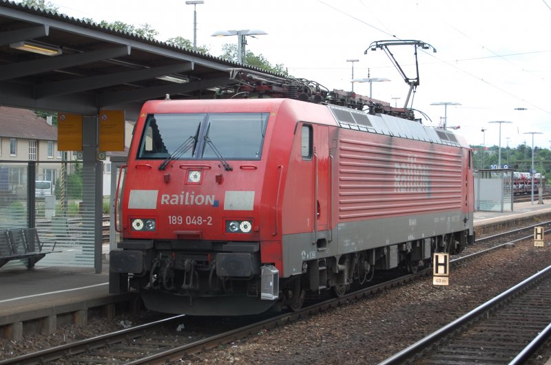 Premiere, meine 1. Lok der BR 189 konnte ich am 28.5.2009 in Bietigheim-Bissingen aufnehmen. Es war 189 048-2 die Solo auf dem Weg nach Kornwestheim Gbf war.