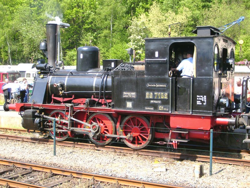 Preuische Tenderlok fr Nebenbahnen, Betriebsnummer 89 7159, Baujahr 1910, betriebsfhig -  aufgenommen whrend der Jubilums-Museumstage vom 28. bis 30. April 2007 