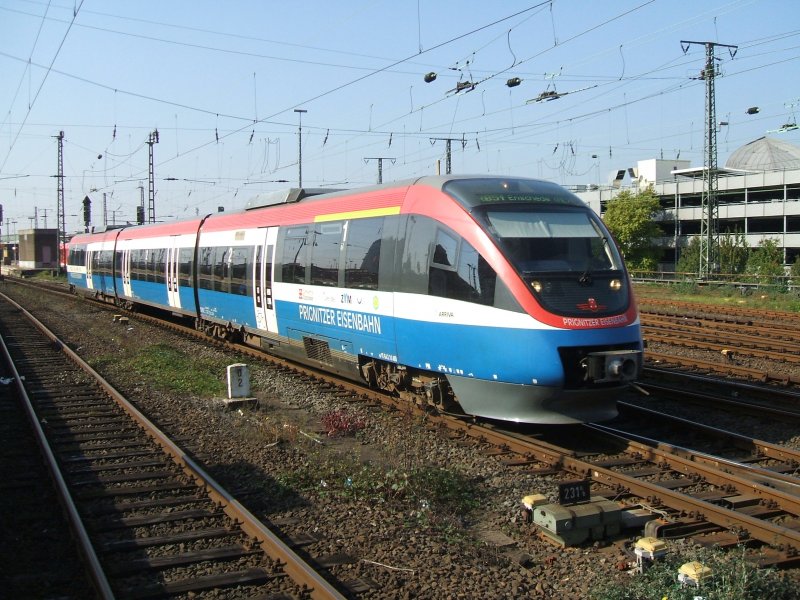 Prignitzer Eisenbahn (PEG Talent) als RB 51  auf dem Weg von Dortmund Hbf. nach Enschede (NL) 10.2007 