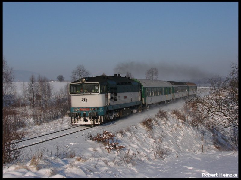 R 1162 nach Usti nad Labem mit 750 118-2 am 06.01.2009