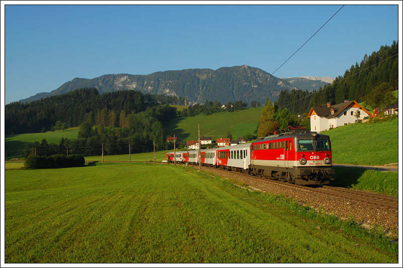 R 3636, am 20.08.2009 mit 1142.667 bespannt, aufgenommen bei Windischgarsten. 
