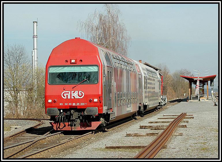 R 8569 bei der Ausfahrt aus dem Bahnhof Deutschlandsberg am 27.3.2006