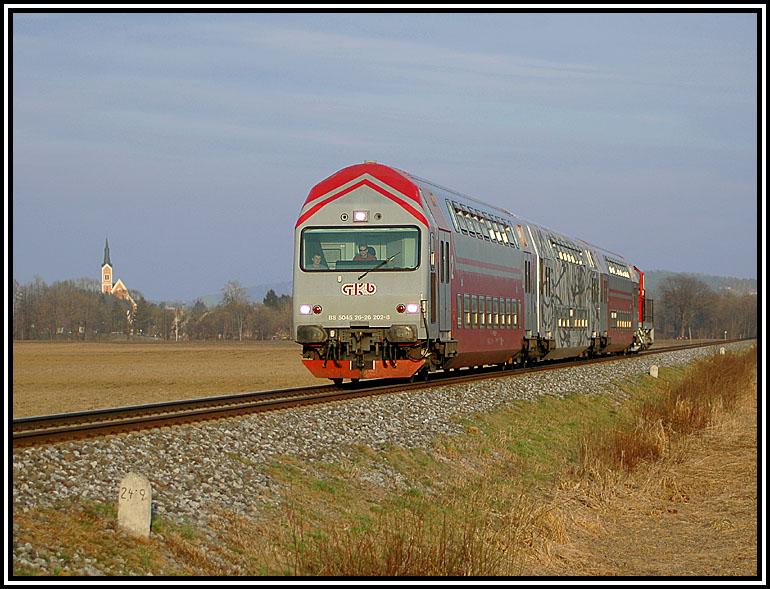 R 8575 auf der Fahrt Richtung Wies-Eibiswald kurz nach Gro St. Florian am 27.2.2006