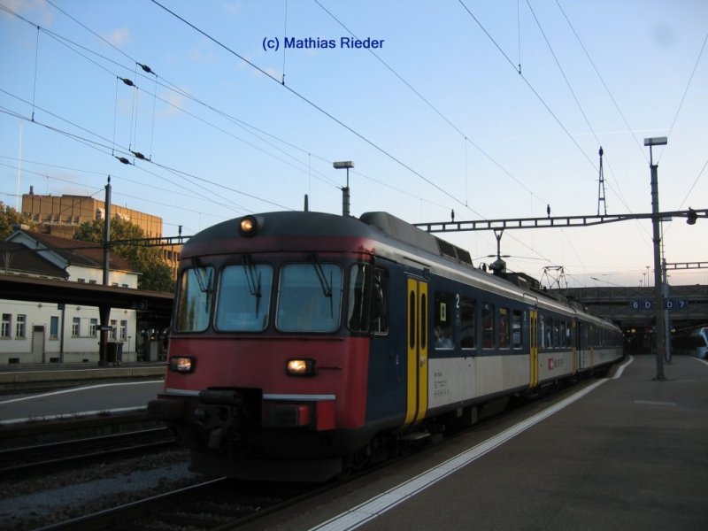 RABDe 510 006, 009 beim Ausfahren in Winterthur nach Thayngen am 7. September 07