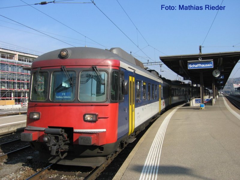 RABDe 510 014, 017 in Schaffhausen am 20 Februar08