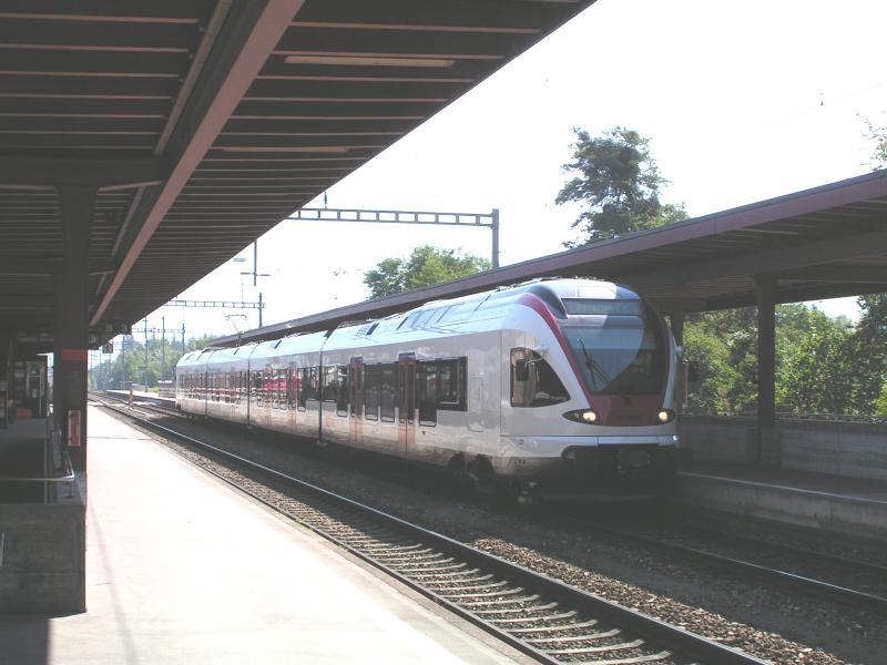 RABe 521 029 (Flirt)bei div.Werks- und Messfahrten,hier am 09.09.04 in Landquart