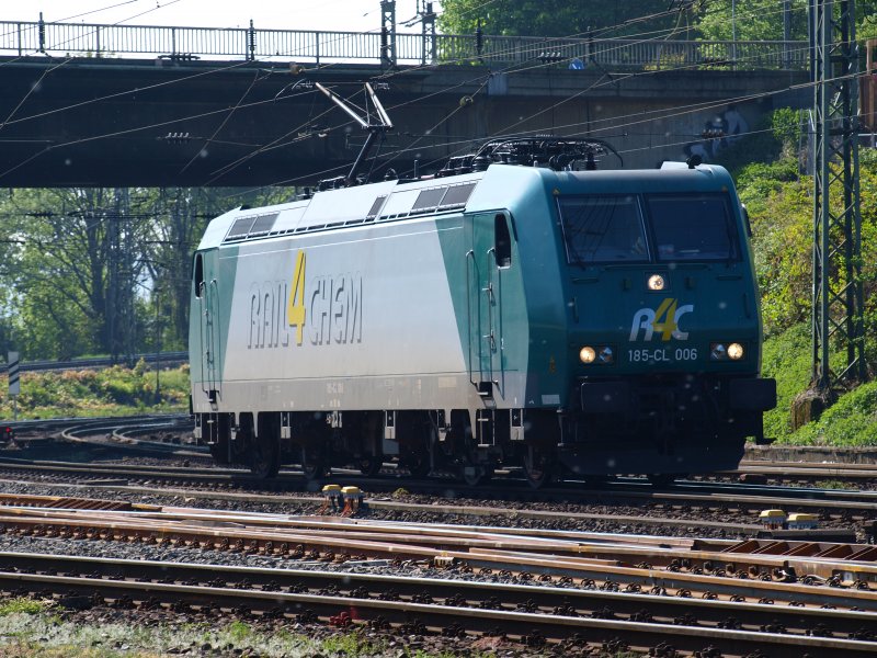 Rail4Chem  185-CL 006 rangiert auf dem Aachener Westbahnhof.