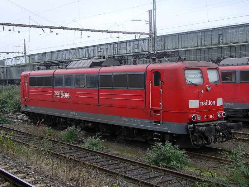 Railion 151 131-0 abgestellt in Wanne Eickel.(23.09.2008)