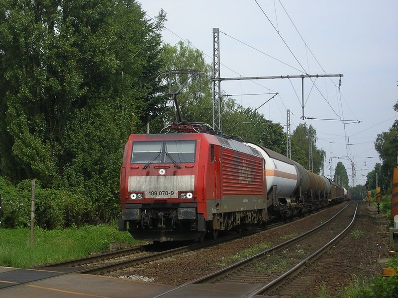 Railion 189 078-9 mit gemischten Gterzug nach BO Langendreer.(07.08.2008)