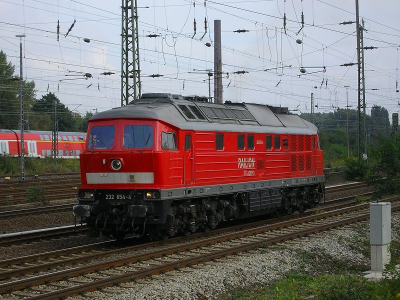 Railion 232 654-4 Rangierfahrt in BO-Langendreer, Rckfahrt nach 
BO-Prsident.(17.09.2008)
