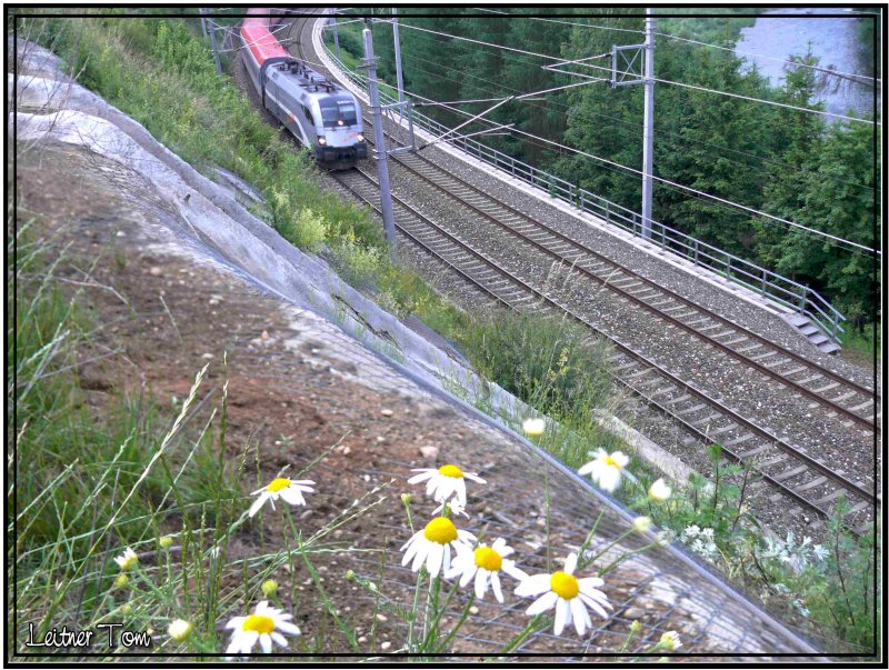 Railjet 1016 034-9 Spirit of Salzburg mit Zug EC 631 Alpen Adria Universitt. Zeltweg 07.06.2007