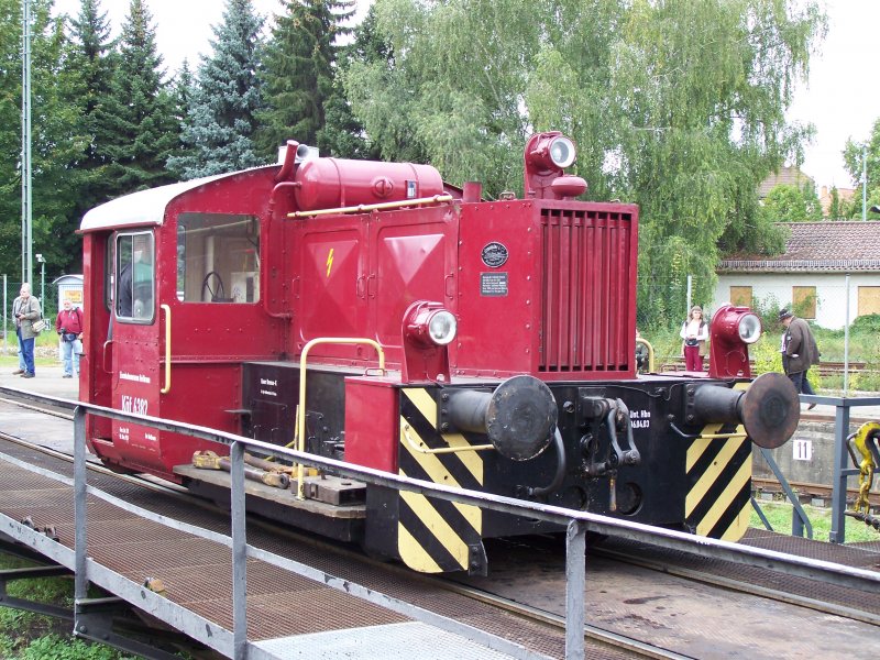 Rangierarbeiten der Kf 6382 im Sddeutschen-Eisenbahnmuseum-Heilbronn. Aufgenommen am 08.09.07 
Anlass: Bahntag im Sddeutschen-Eisenbahnmuseum-Heilbronn.