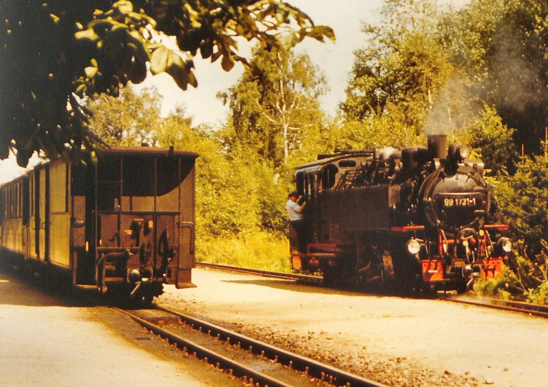 Rangierfahrt im Bhf. Kurort Jonsdorf, um 1988