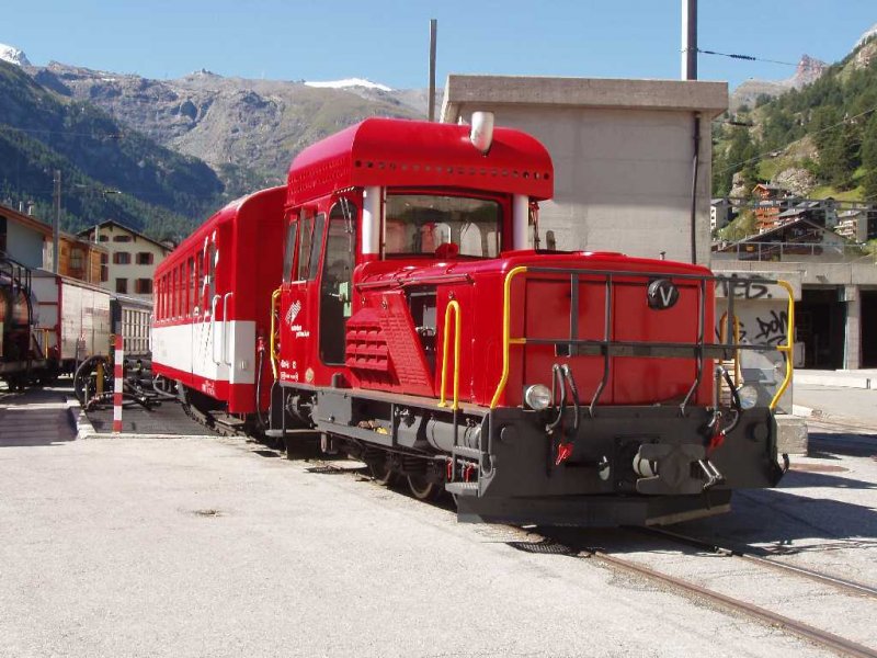 Rangierlok Gm 3/3 72 in Zermatt. 05.08.07