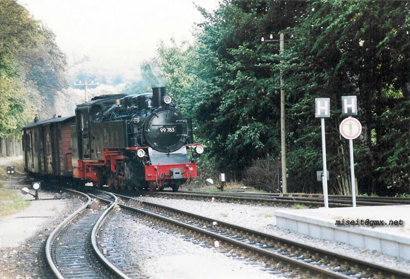 Rasender Roland, Einfahrt Bahnhof Binz, 28. August 2003