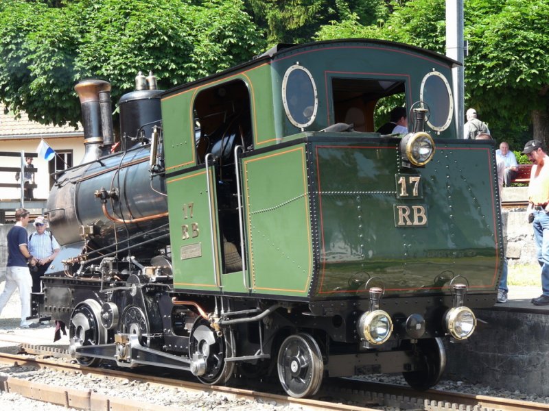 RB - Dampflok  H 2/3  17  am Dampflokfest im RB Bahnhof von Arth-Goldau am 23.05.2009