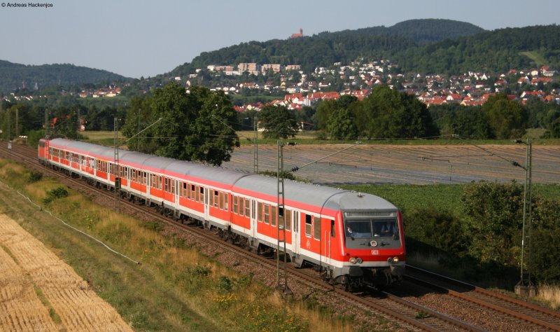 RB**** mit Schublok 110 434-8 in Gro�sachsen-Hedesheim 24.7.08