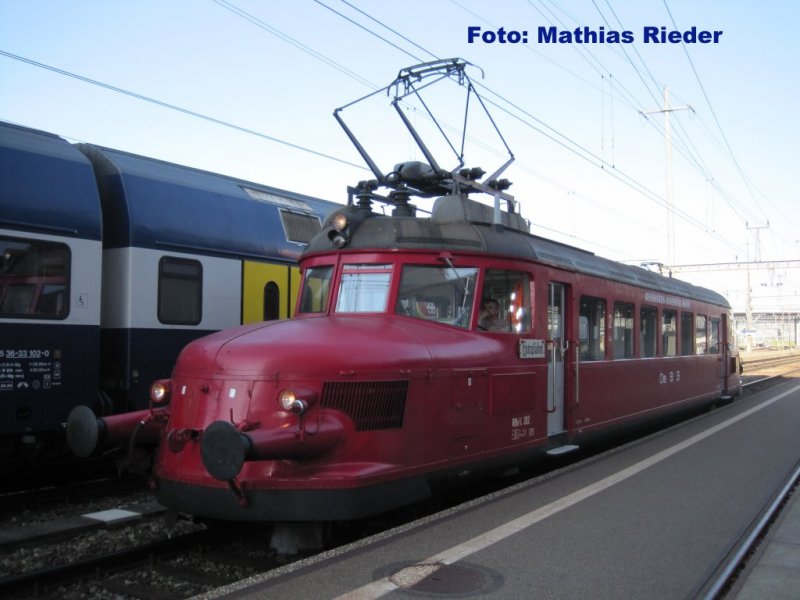 RBe 2/4 202 in Zrich Altstetten auf einem Diensthalt am 30.05.09