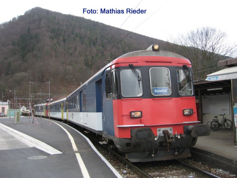 RBe- Pendel in Thalbrcke, dieser Bahnhof befindet sich im Umbau. am 2. Mrz.08