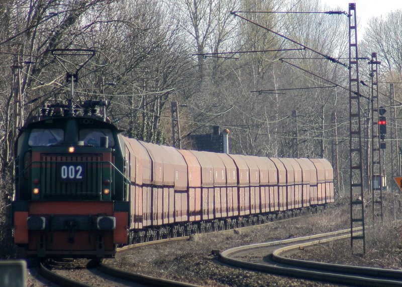 RBH 002 (Henschel E1200 der RBH Logistics) am 05.03.2008 in Wanne-Unser-Fritz.