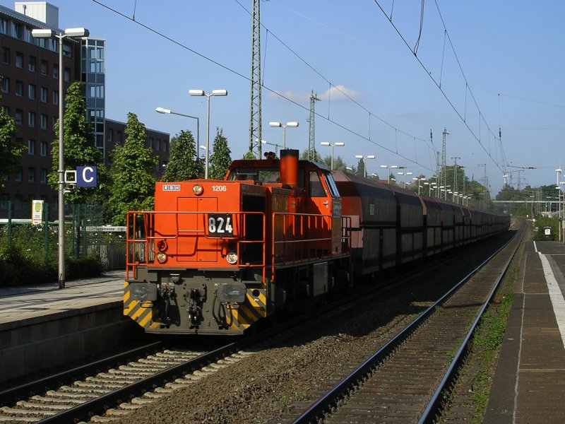 RBH 824 mit Kohlenzug von Marl Sinsen in Recklinghausen Hbf.(11.09.2008) 
