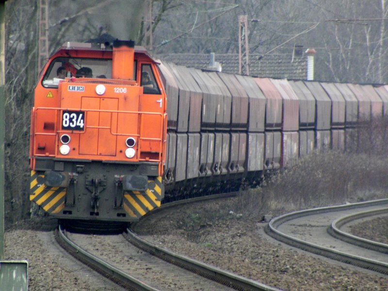 RBH 834 mit Kohlenpendel in Wanne-Unser-Fritz.  11.12.2008