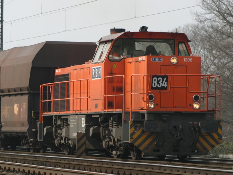 RBH Lok 834 am 6.4.09 in Duisburg-Neudorf