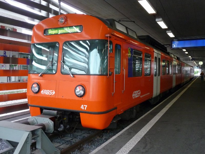 rbs - Triebzug Be 4/12  47 im Endbahnhof von Worb am 12.09.2008