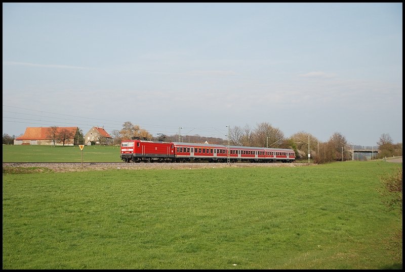 RE 19466 nach Stuttgart Hbf. Aufgenommen am 18.04.08 bei Mgglingen.