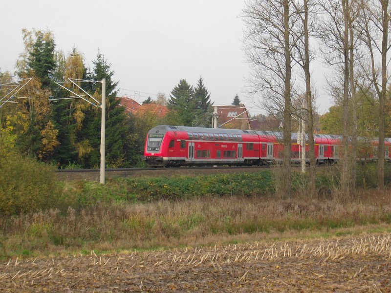RE 21423 am 2.11.08 kurz vor der Einfahrt in Reinfeld (Holst.).