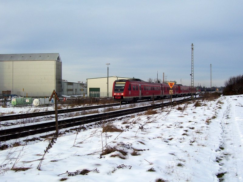 RE 32738 verlsst Buchloe am 30.11.2008 in Richtung Kempten.
