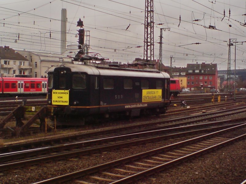 Re 4/4 I, 10008 am 24.2.2009 in Mnster (Westf.) Hbf.
