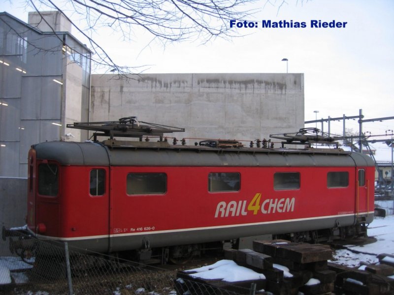 Re 4/4 I ex, Classic Rail, Thurbo in Winterthur hinder dem Depot Abgestellt, am 15.02.09